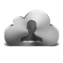 Cloud Icon (Contacts, Silver)